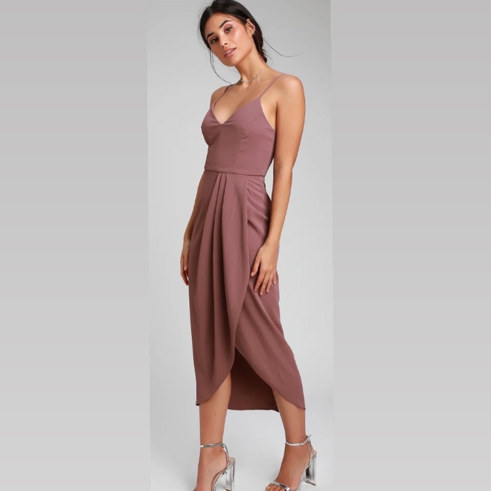 Reinette Mauve Purple Midi Dress